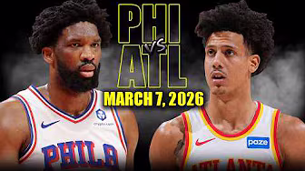 Philadelphia 76ers vs Atlanta Hawks Full Game Highlights – March 7, 2026 | NBA Season background