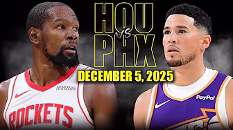 Houston Rockets vs Phoenix Suns Full Game Highlights – December 5, 2025 | NBA Season background