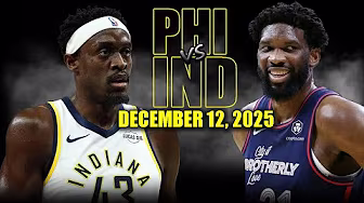 Philadelphia 76ers vs Indiana Pacers Full Game Highlights – December 12, 2025 | NBA Season background
