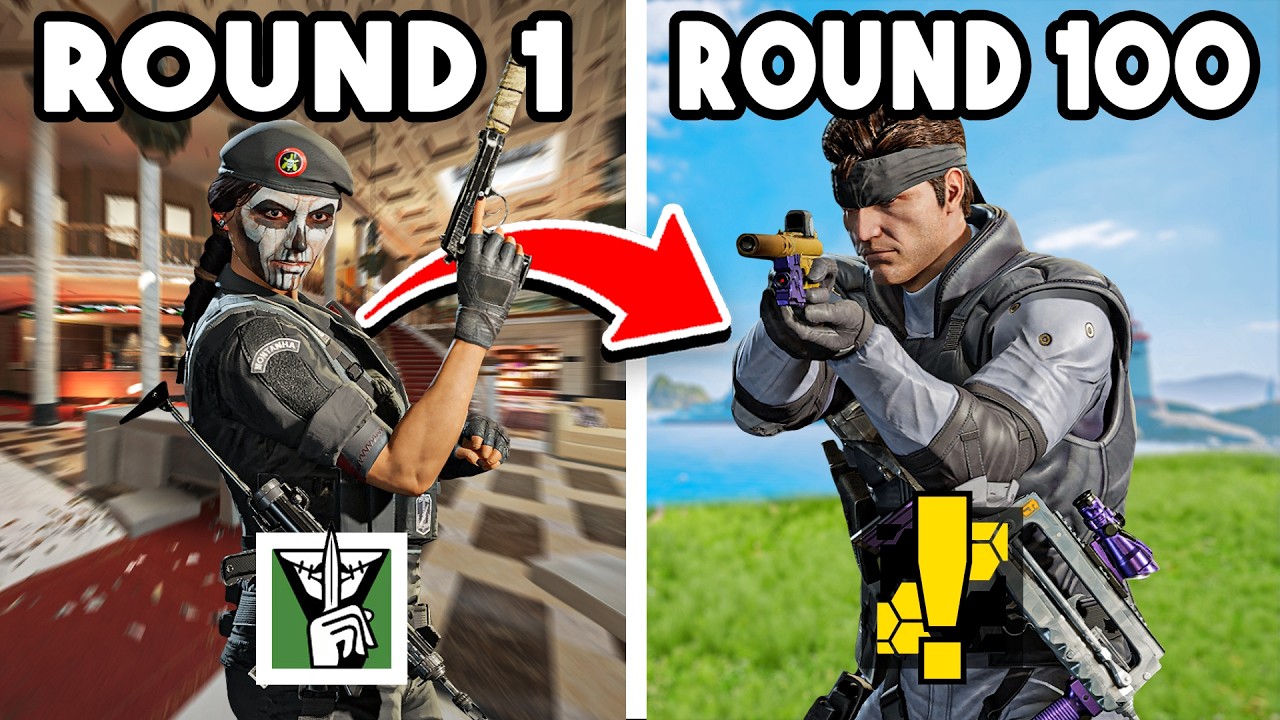 I Played 100 Rounds of Solid Snake & Caveira... background