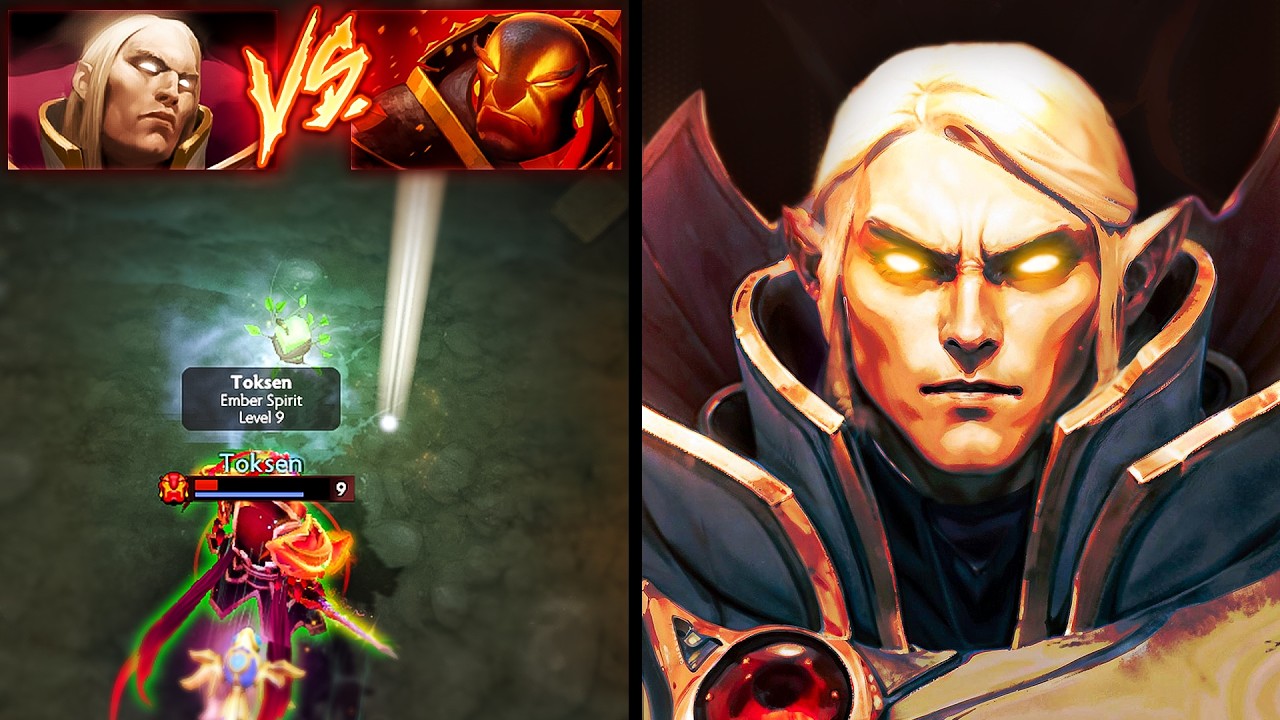 CLEAN Invoker Gameplay vs Ember Spirit Mid | Dota 2 Invoker