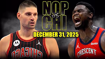 New Orleans Pelicans vs Chicago Bulls Full Game Highlights – December 31, 2025 | NBA Season background