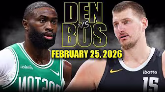 Denver Nuggets vs Boston Celtics Full Game Highlights – February 25, 2026 | NBA Season background