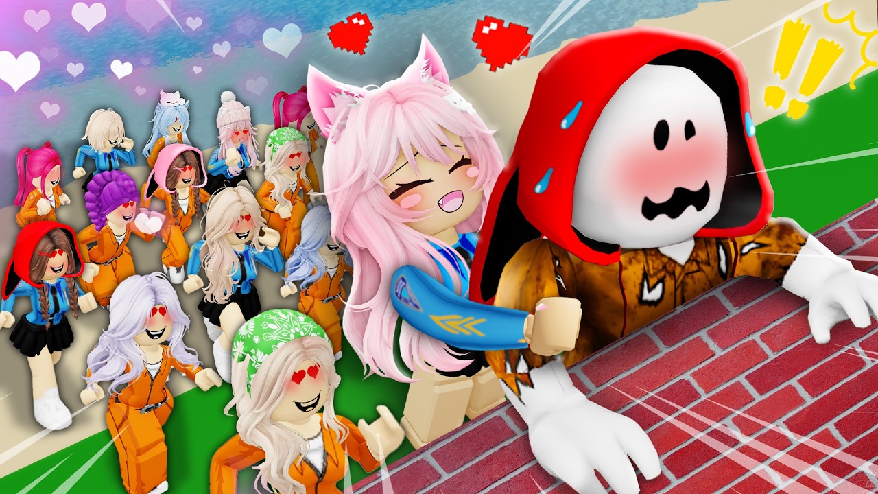 Noob JJ vs Pro Police Girl Love Curse?! - Maizen Roblox background