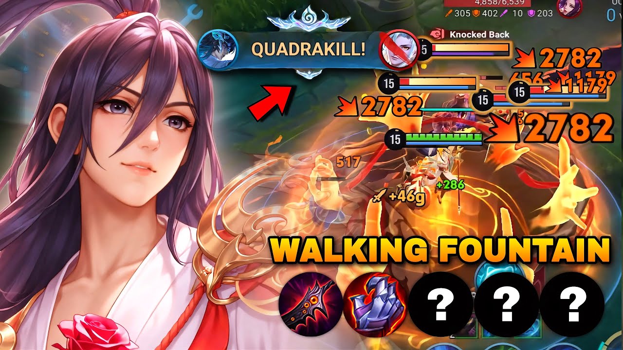 QUADRAKILL! AUGRAN WALKING FOUNTAIN BUILD + INSANE DAMAGE IN JUNGLE! | HONOR OF KINGS