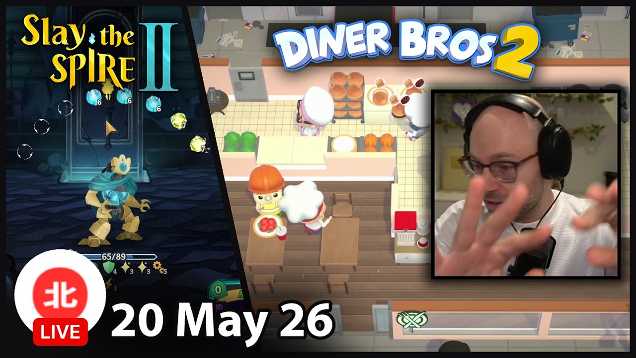 Slay the Spire 2 / Diner Bros 2 - 20 May 2026 - Unofficial Northernlion VOD without Chat