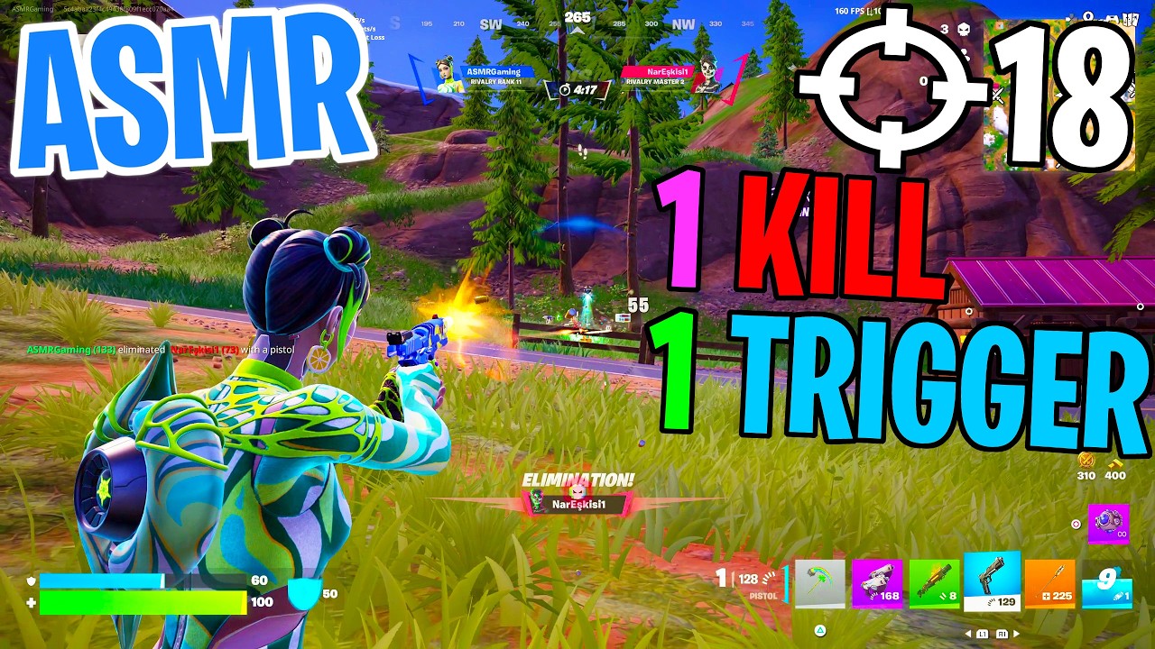 ASMR Gaming ๐ด Fortnite 1 Kill = 1 Trigger Relaxing Mouth Sounds ๐ฎ๐ง Controller Sounds + Whispering ๐ค