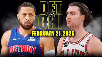 Detroit Pistons vs Chicago Bulls Full Game Highlights – February 21, 2026 | NBA Season