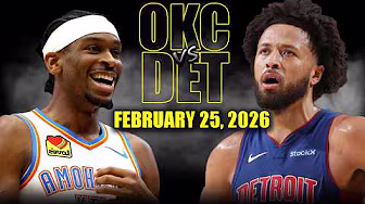 Oklahoma City Thunder vs Detroit Pistons Full Game Highlights – February 25, 2026 | NBA Season