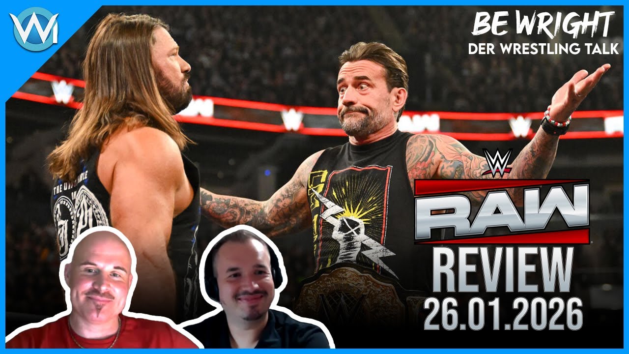 WWE RAW 26.01.2026 Wrestling Review mit Alex Wright - Be Wright Special background