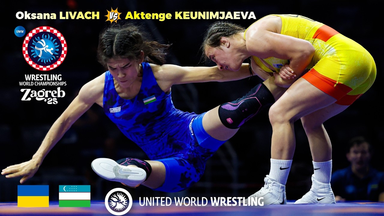Oksana LIVACH ЁЯЗ║ЁЯЗж vs ЁЯЗ║ЁЯЗ┐ Aktenge KEUNIMJAEVA. 2025 WORLD WRESTLING CHAMPIONSHIPS #womenwrestling background