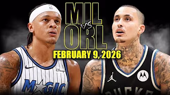 Milwaukee Bucks vs Orlando Magic Full Game Highlights – February 9, 2026 | NBA Season background