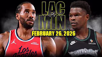 Minnesota Timberwolves vs Los Angeles Clippers Full Game Highlights – February 26, 2026 | NBA Season