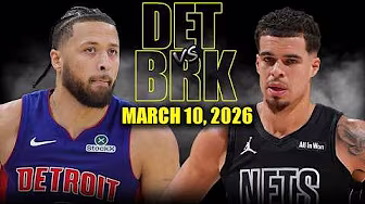 Detroit Pistons vs Brooklyn Nets Full Game Highlights – March 10, 2026 | NBA Season