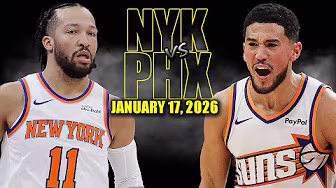 New York Knicks vs Phoenix Suns Full Game Highlights - January 17, 2026 | NBA Season background