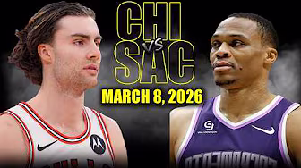 Chicago Bulls vs Sacramento Kings Full Game Highlights – March 8, 2026 | NBA Season background