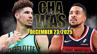 Charlotte Hornets vs Washington Wizards Full Game Highlights – December 23, 2025 | NBA Season background