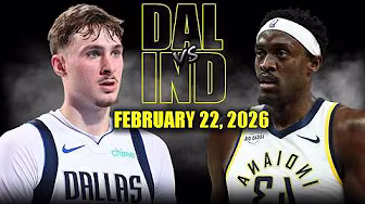 Dallas Mavericks vs Indiana Pacers Full Game Highlights – February 22, 2026 | NBA Season background