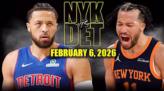 New York Knicks vs Detroit Pistons Full Game Highlights – February 6, 2026 | NBA Season