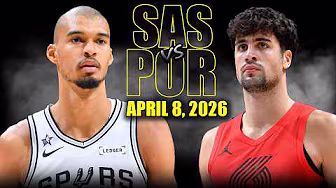 San Antonio Spurs vs Portland Trail Blazers Full Game Highlights – April 8, 2026 | NBA Season