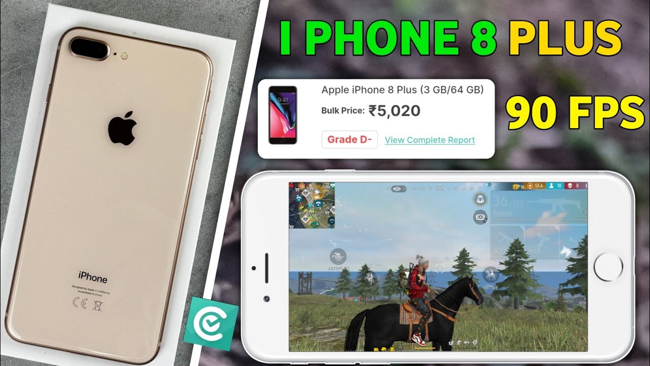 iphone 8 plus free fire test | budget gaming iphone from cashify at ₹5000 |iphone 8 plus gameplay background
