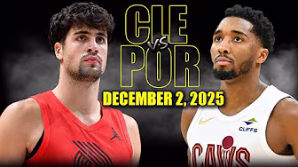 Cleveland Cavaliers vs Portland Trail Blazers Full Game Highlights - December 3, 2025 | NBA Season background