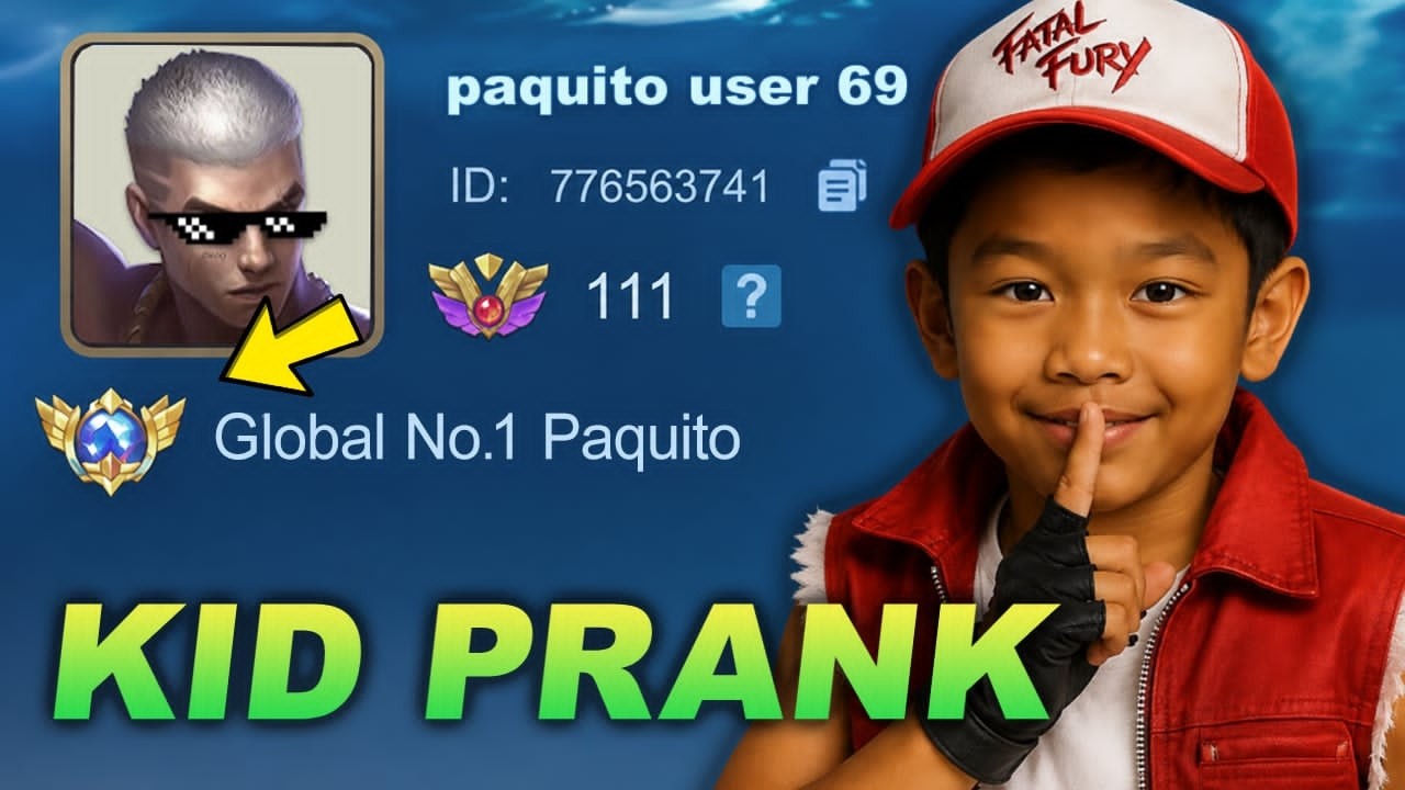 TOP 1 GLOBAL PAQUITO KID PRANK IN SOLO RANKED IMMORTAL!! (they underestimate me) - MLBB