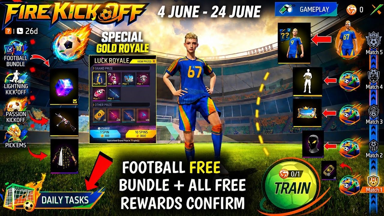 Football Free Bundle + All Free Rewards Confirm π€― Magic Cube Event Free Fire 2026 | Free Fire Events