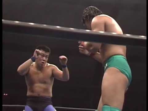 Masakatsu Funaki vs Shigeo Miyato (UWF Newborn 7-20-90) background