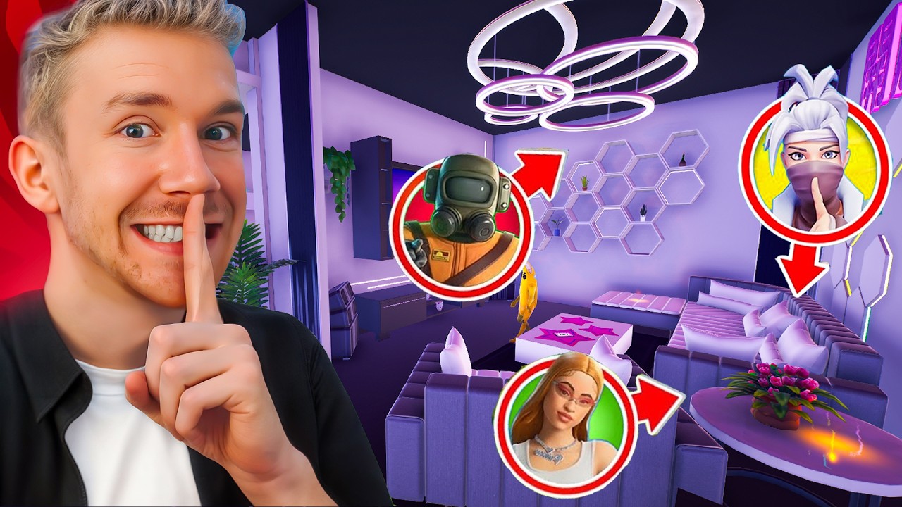 FORTNITE HIDE & SEEK IN EINEM GAMING RAUM🏆 (50 Spieler...)