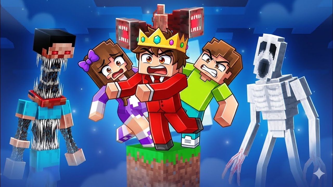 Minecraft ONE BLOCK mit jeder Horror-Mod!