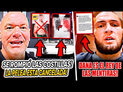 ¡ÚLTIMA HORA! Peleador de UFC SE BAJA de la pelea por COSTILLAS ROTAS Khabib REACCIONA a Dana White! backdrop