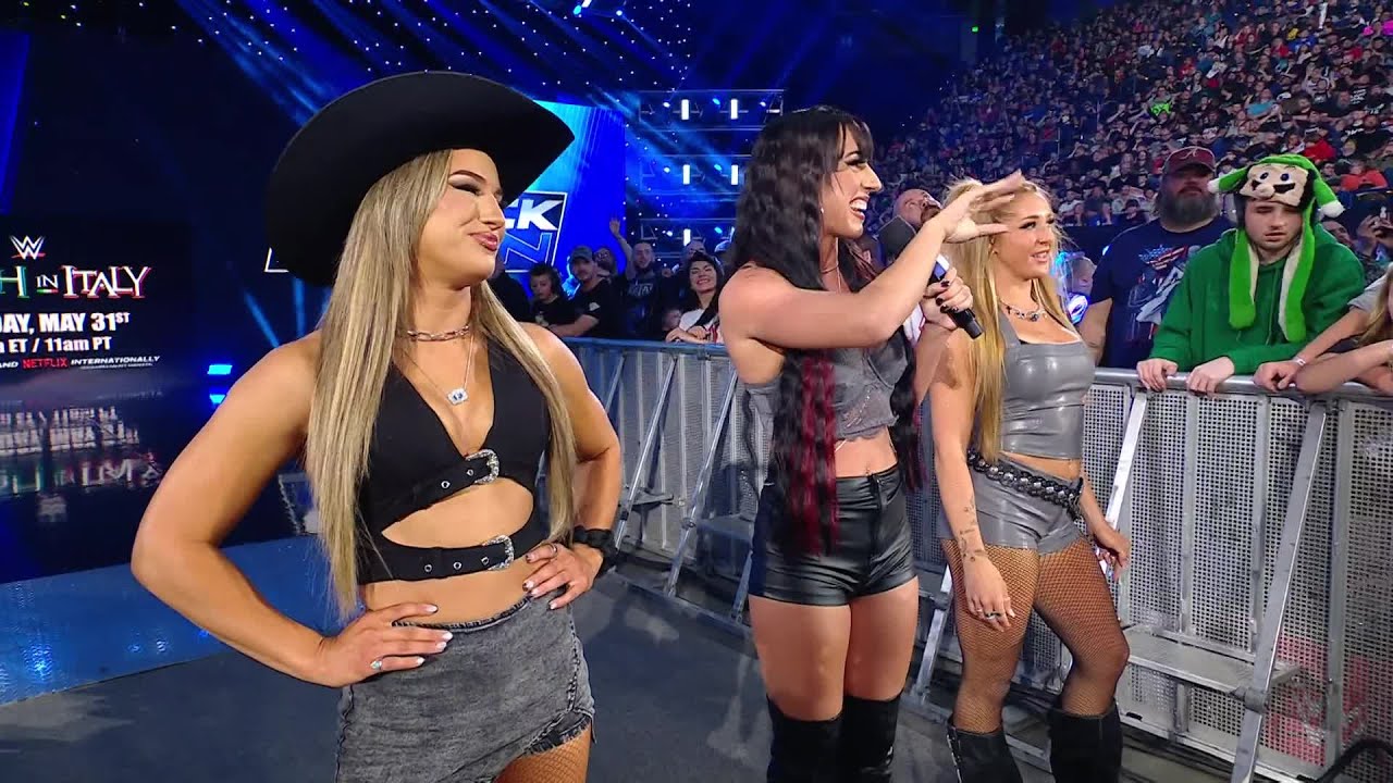 Fatal Influence confront Rhea Ripley, Charlotte Flair and Alexa Bliss: SmackDown highlights