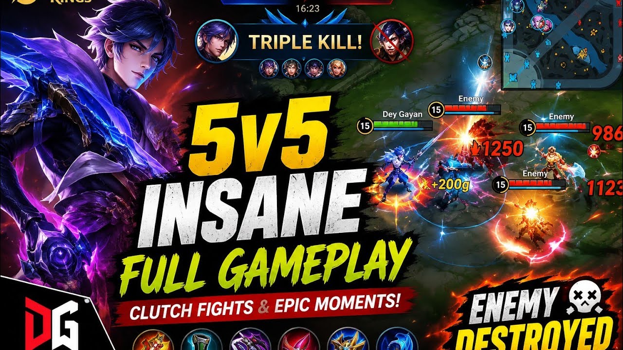 Insane 5v5 HOK Match ๐ | Full Gameplay by Dey Gayan