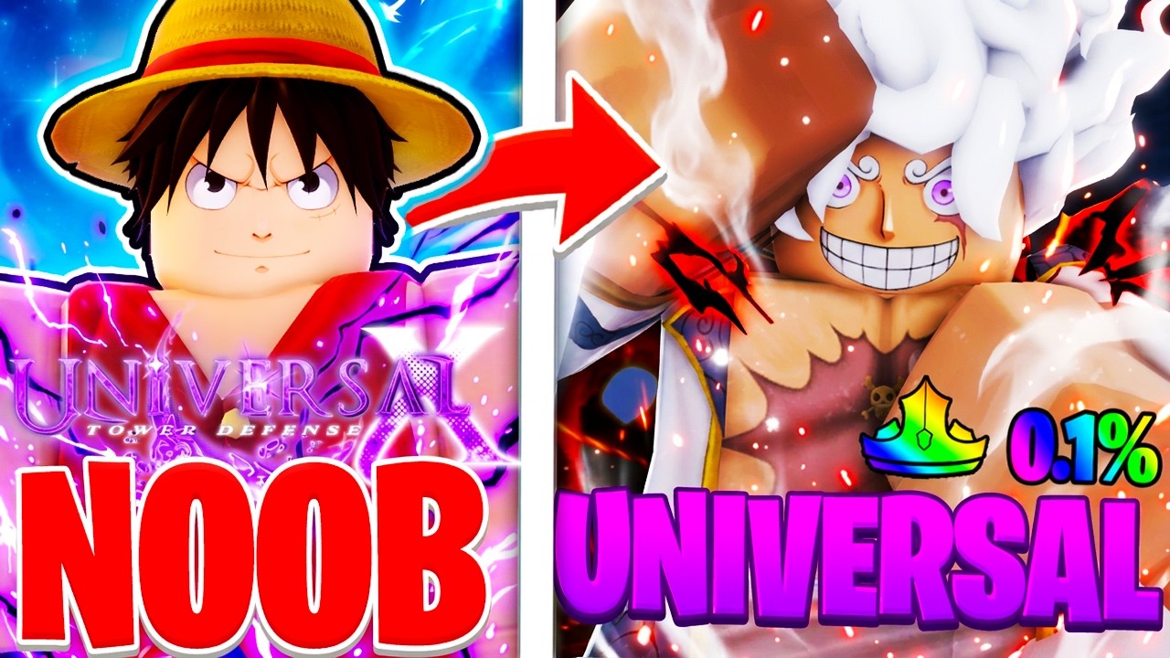 Going From A NOOB To 0.005% UNIVERSAL LUFFY In Universal Tower Defense X! (Roblox)