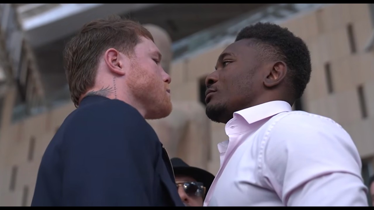 VERBALS TRADED! Canelo Alvarez vs Christian Mbilli | LAUNCH PRESS CONFERENCE background