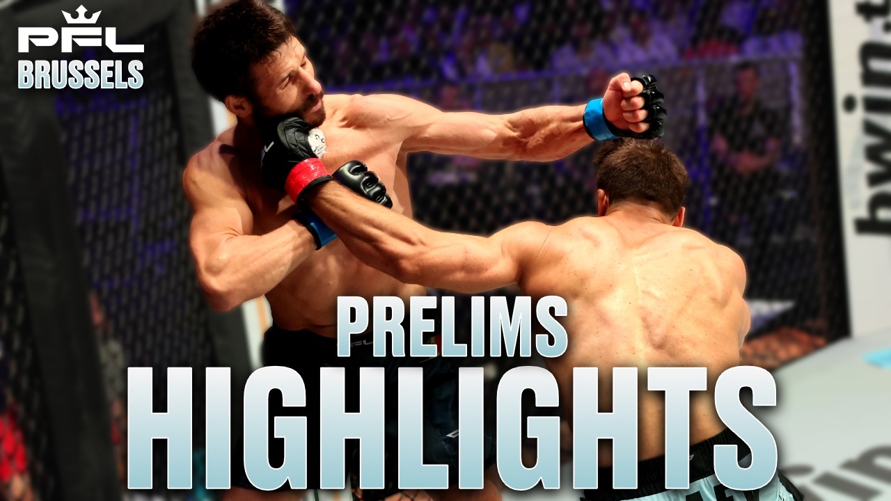 Preliminary Card Highlights - PFL Brussels | Knockouts, Submissions & A Headbutt?! | PFL MMA background