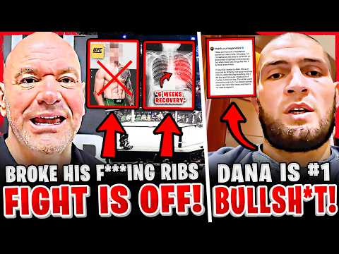 BREAKING! UFC Fighter PULLS OUT of FIGHT w/ BROKEN RIBS! Khabib REACTS to Dana White! Conor McGregor