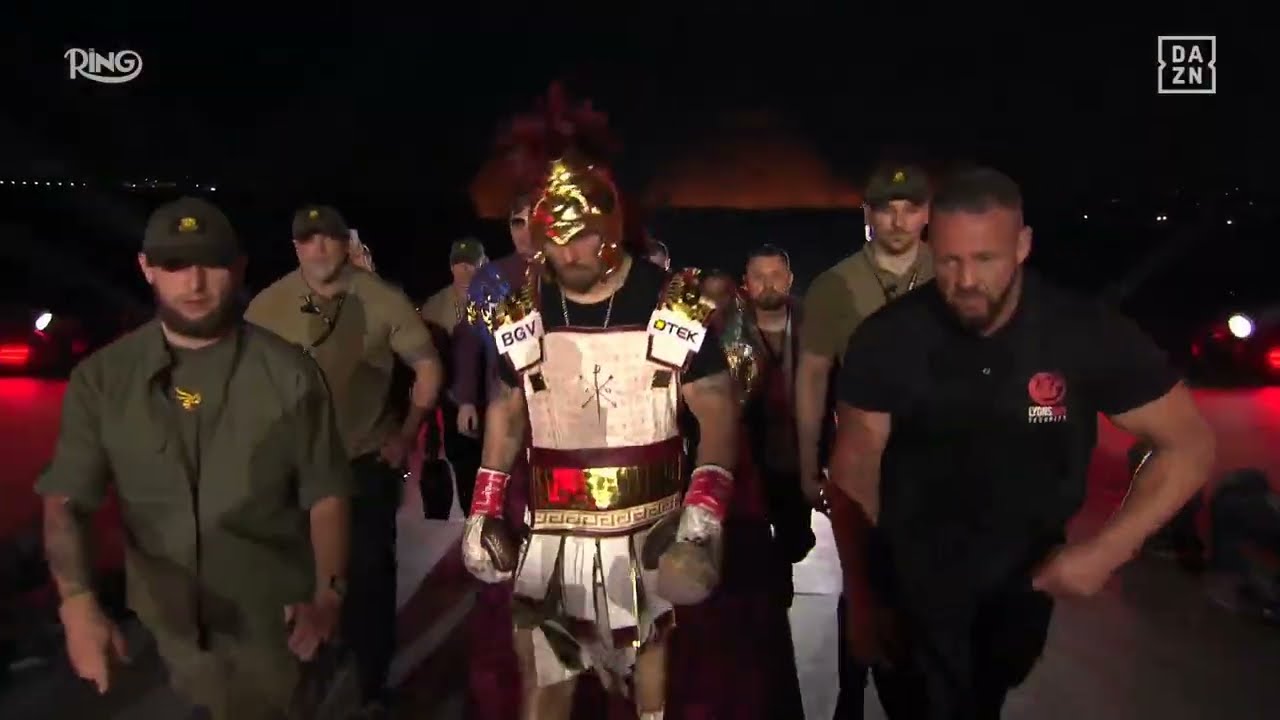 ICONIC RING WALK! Oleksandr Usyk At The Pyramids Of Giza background