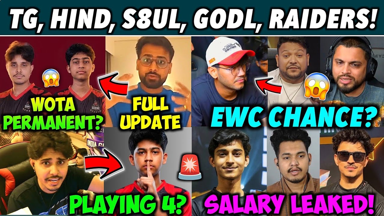 TG Esports Playing 4 Fix! 🤯 - Wota Permanent?, Pahadi Playing EWC? 🤔, Hind & Raiders Salary Leak! 🥵