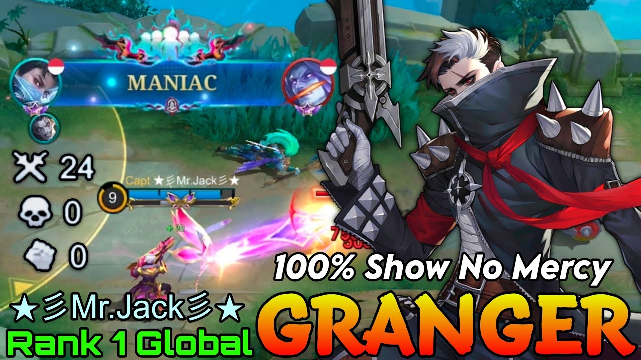 Insane Domination! Granger Perfect Gameplay - Top 1 Global Granger by ★彡Mr.Jack彡★ - Mobile Legends