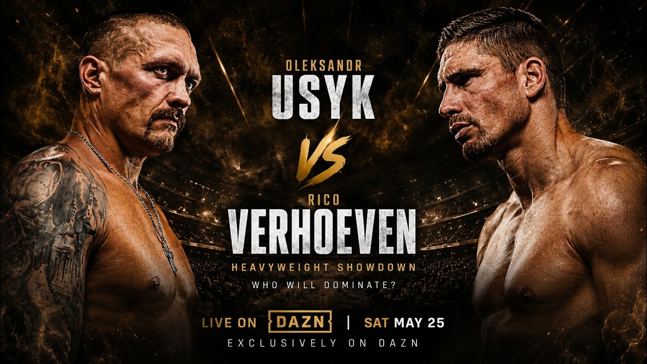 Usyk vs Rico Verhoeven FULL FIGHT – Explosive Highlights, Brutal Knockout Ending! background
