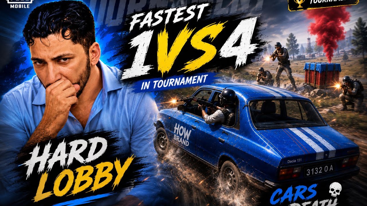 1v4 But Too Fast | Blue Car = Death 💀 | Pubg Mobile | How Brand