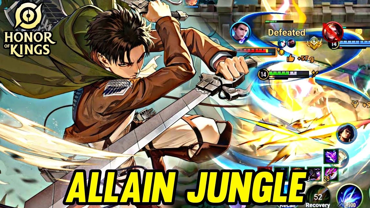 HOK : ALLAIN/LEVI GAMEPLAY IN JUNGLE - HONOR OF KINGS