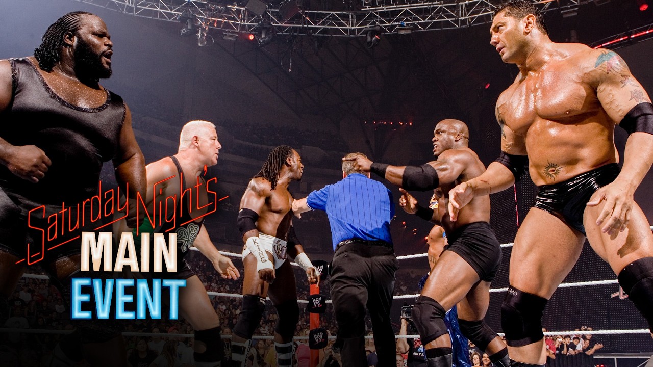 FULL MATCH: Batista, Rey Mysterio & Bobby Lashley vs. Mark Henry, Finlay & King Booker background