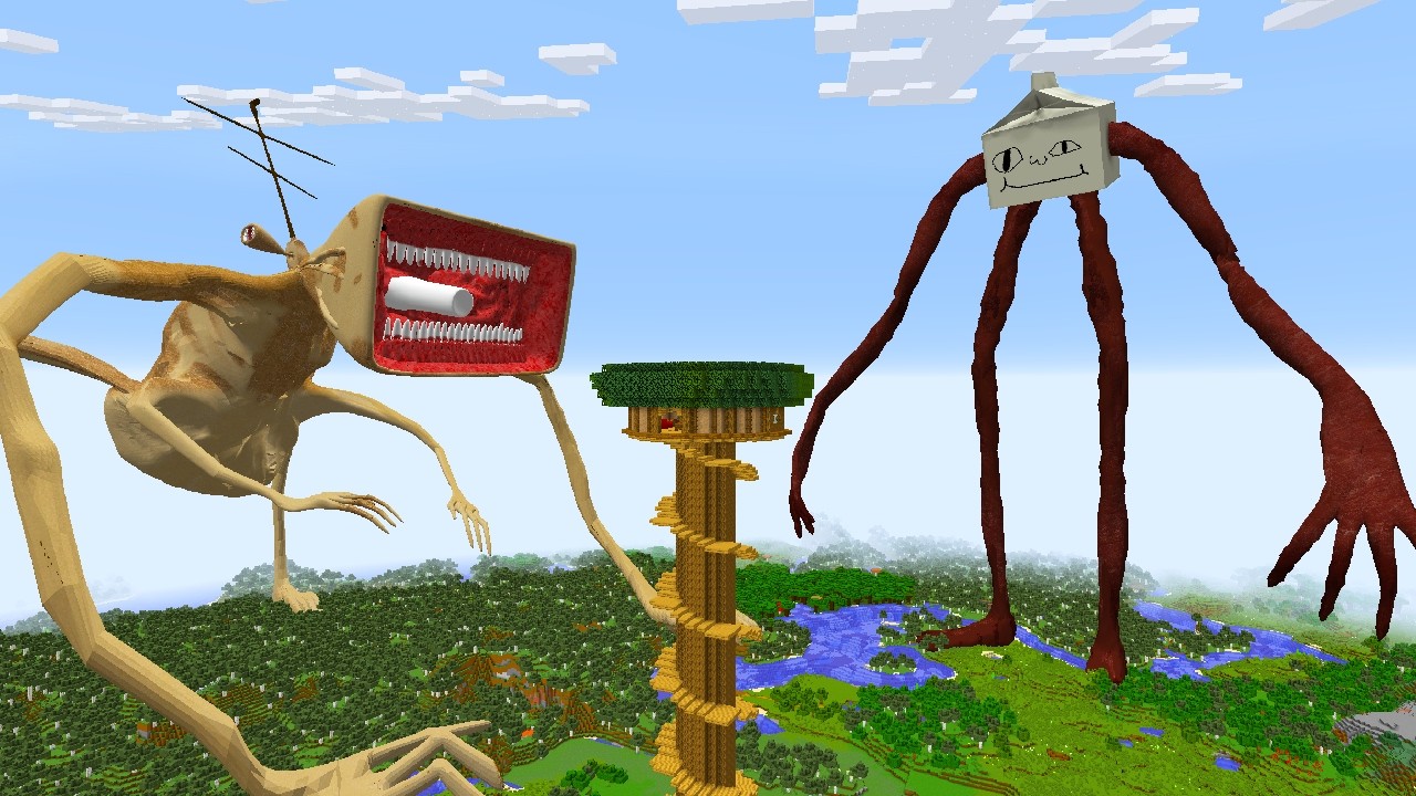 SURVIVING FROM MILKWALKER AND MEGAHORN in Minecraft - Gameplay background