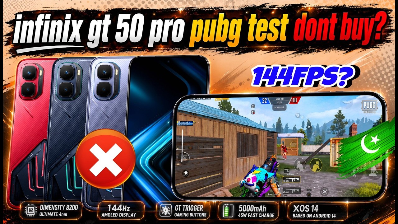 Is Infinix GT 50 Good for Competitive PUBG Players? π― | infinix gt 50 pro pubg test graphics.