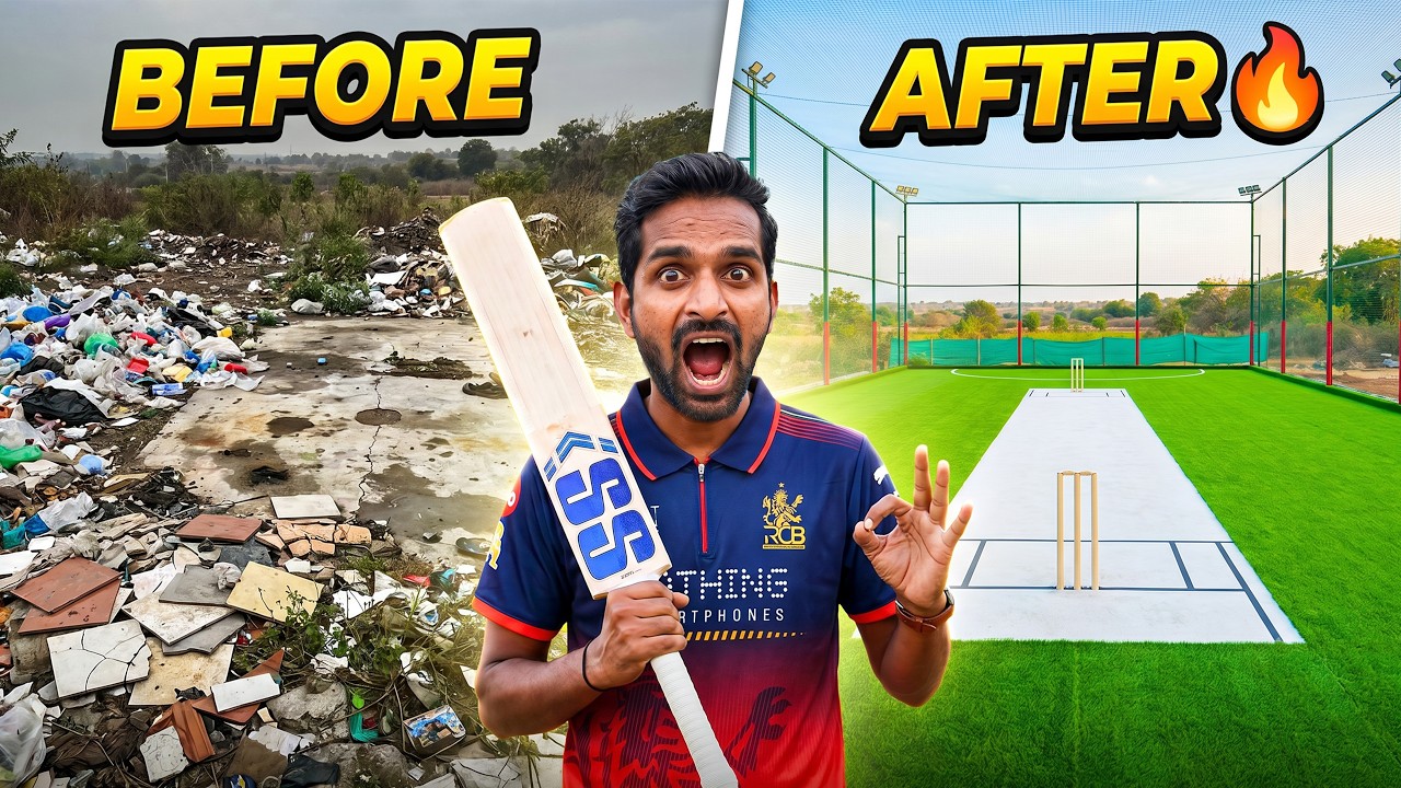 I Turned My Work Shop Ground into a PRO Cricket Ground π±π± Telugu Adventures