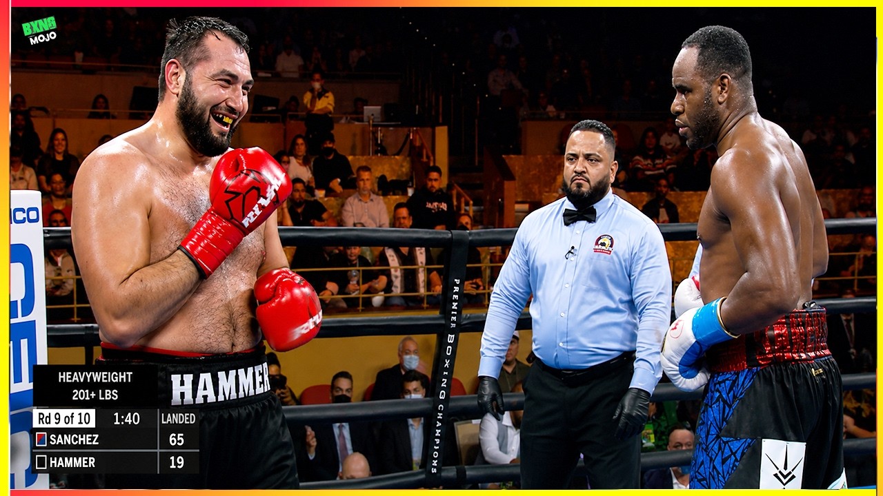 Frank Sanchez (Cuba) vs Christian Hammer (Germany) - Boxing Highlights HD background