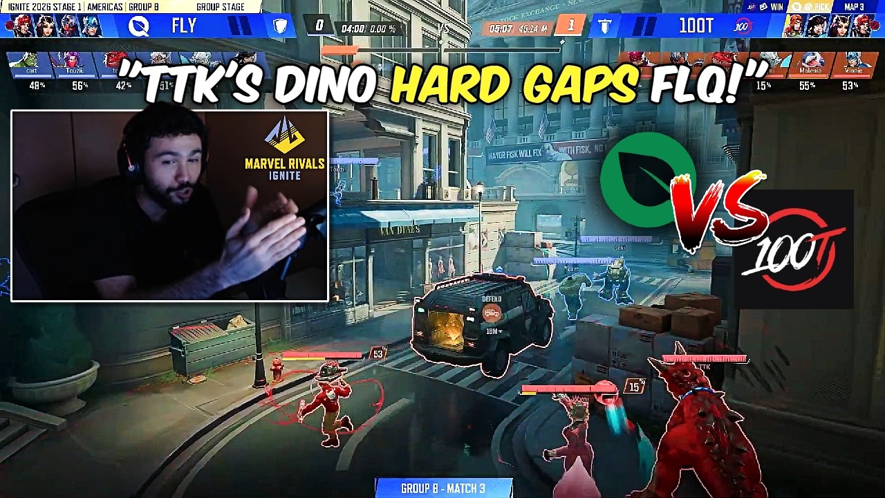 #1 Dino Pro "TTK" against FLYQUEST | 100T vs FLYQ | MRI S1 2026 Groups